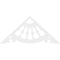 Ekena Millwork Pitch Wagon Wheel Architectural Grade PVC Gable Pediment, 72"W x 33"H x 1"P (11/12) GPP072X033X100WAG - alternate 2